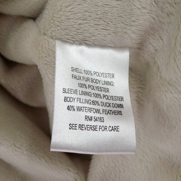 Calvin Klein Puffer Down Hooded Coat Size Large Dark Brown - Picture 5 of 5